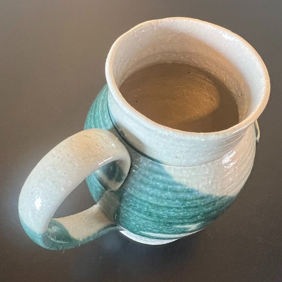 Handcrafted Drip Glaze Pottery Mug ~ Door County, Wisconsin ~ Artist Signed - Picture 5 of 7